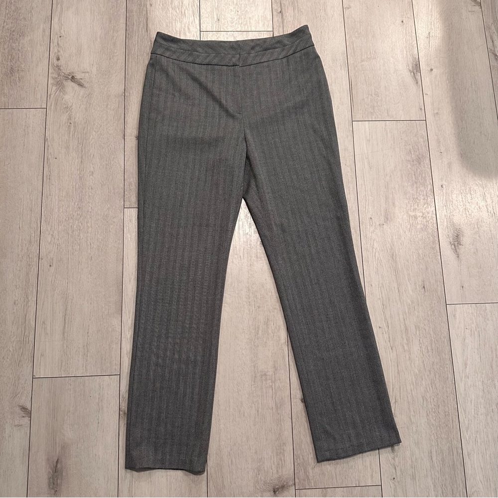 ANTONIO MELANI Wide Leg Herringbone Trousers Size 8 Business Casual Preppy